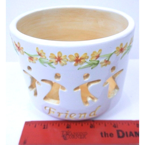 Vintage Waxcessories Original Friendship Light Ceramic Votive Candle Holder 4" - Picture 8 of 8